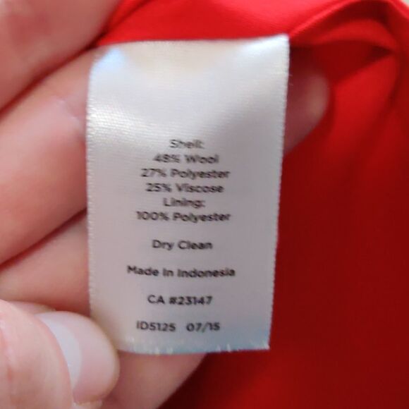 ⚓️✔️Red Wool Pencil Skirt - Picture 4 of 4